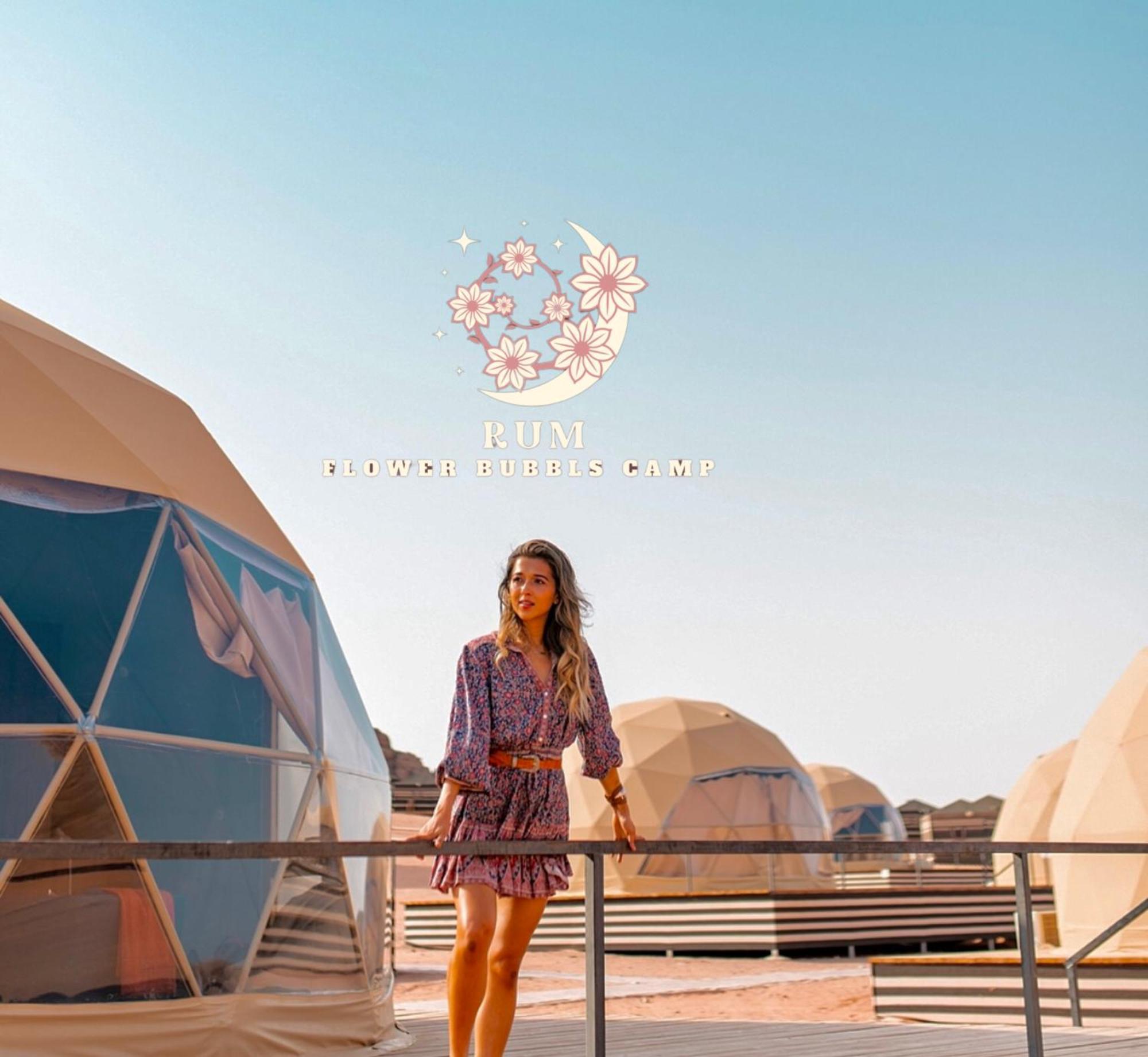Rum Flower Bubbles Luxury Camp Wadi Rum Bagian luar foto